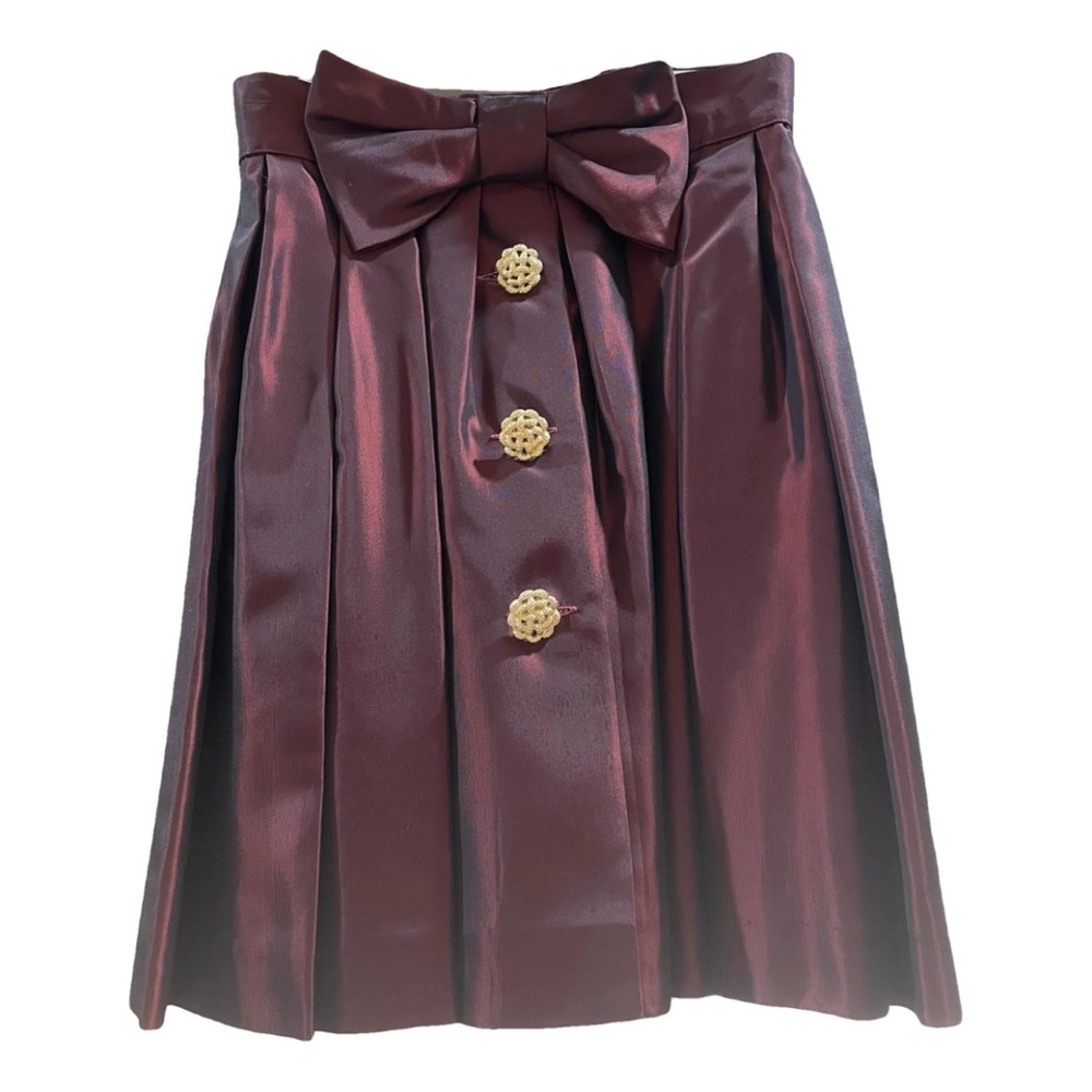 Alain Manoukian Burgundy Mid Length Skirt